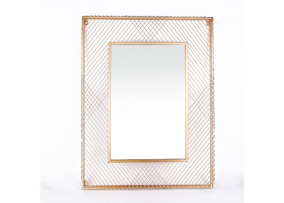 Bedroom Decorative Large Rectangle Metal Wall Art Mirror